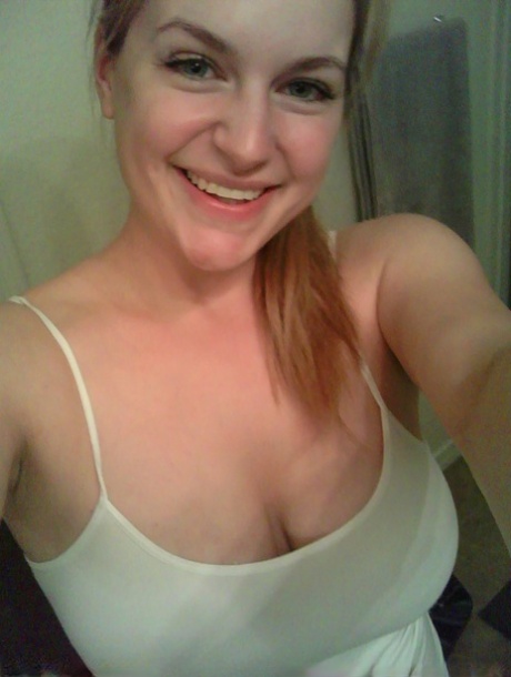 Blonde girl takes non nude selfies in various places around her house
