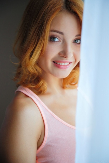 Ginger hottie Kika shows her lovely breasts, big booty and delicious muff
