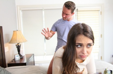 Teen Riley Reid gets caught by her stepmom while having sex & lets her join in