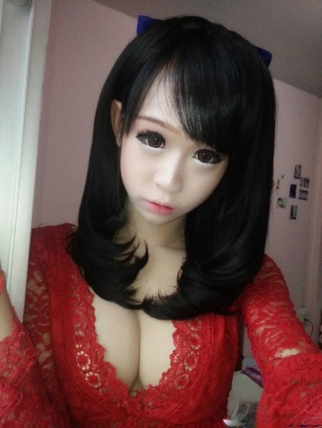 Gorgeous Asian babe shows off her big boobs in a hot compilation