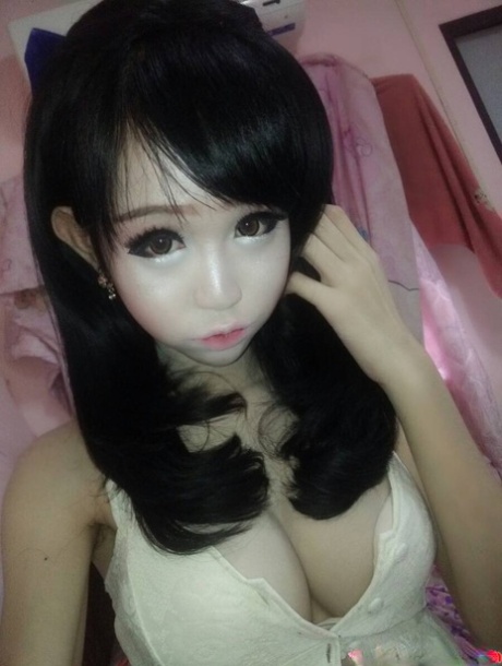 Gorgeous Asian babe shows off her big boobs in a hot compilation