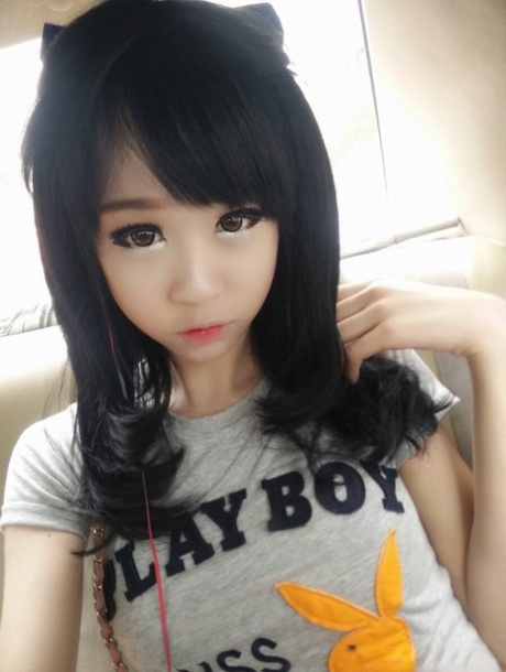 Gorgeous Asian babe shows off her big boobs in a hot compilation